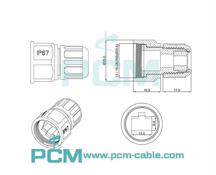 Cat6 7 5E 8P8C RJ-45 Female Jack Inline Connector Extender