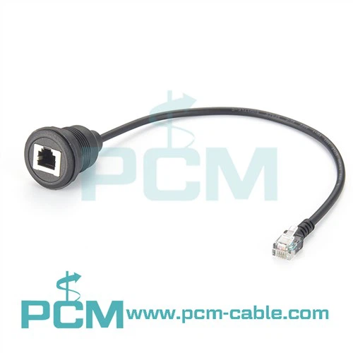RJ12 6P6C Xov Tooj Vaj Huam Sib Luag Mount Extension Cable