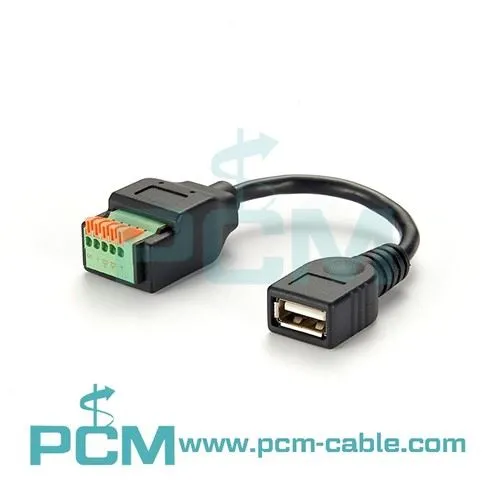 USB rau Caij nplooj ntoos hlav hom Terminal Thaiv Cable