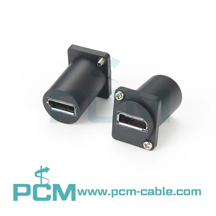 Displayport Vaj Huam Sib Luag Mount Feedthrough Connector