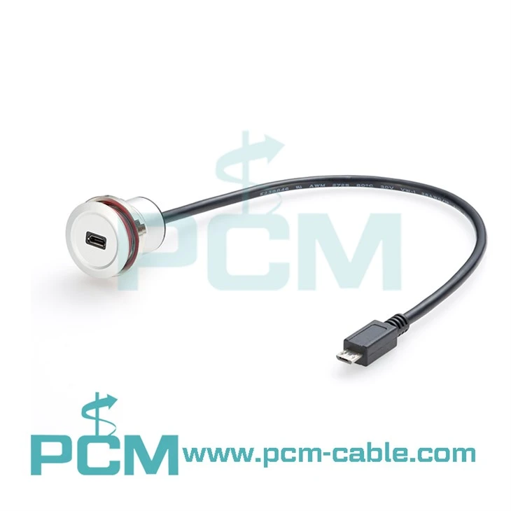 USB 2.0 Micro B Cable Screwable Tau tshaj Har-Port