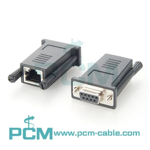 DB9 Poj Niam Rau RJ45 Poj Niam Serial Modular Console Adapter