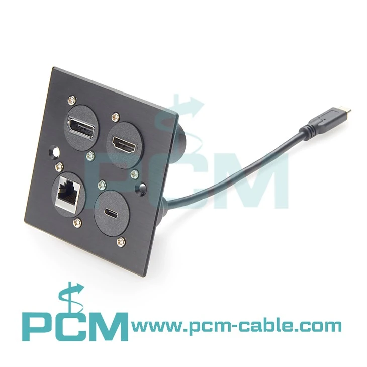 USB-C D Type Panel Mount Connector With Cable