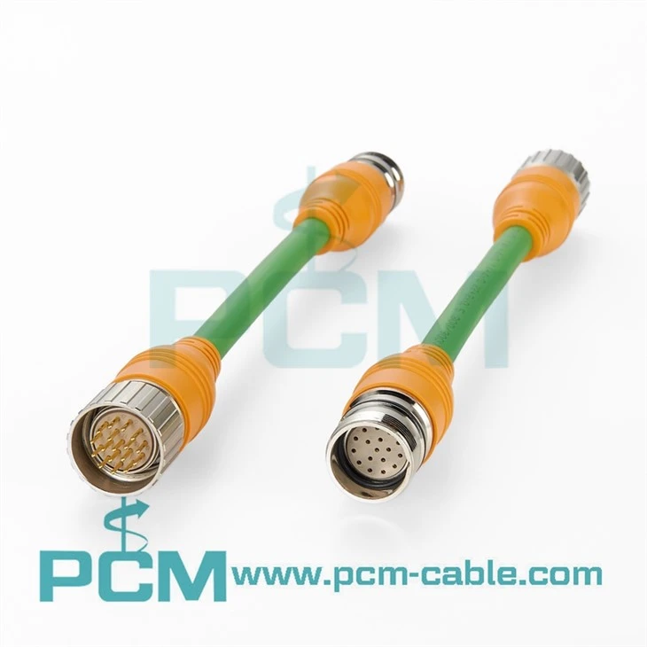 Ob-kawg Sensor Cordset Txiv neej rau poj niam Connector M23 17 Ncej