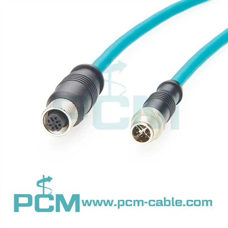 M12 X code rau m12 d code Ethernet Txuas Cable