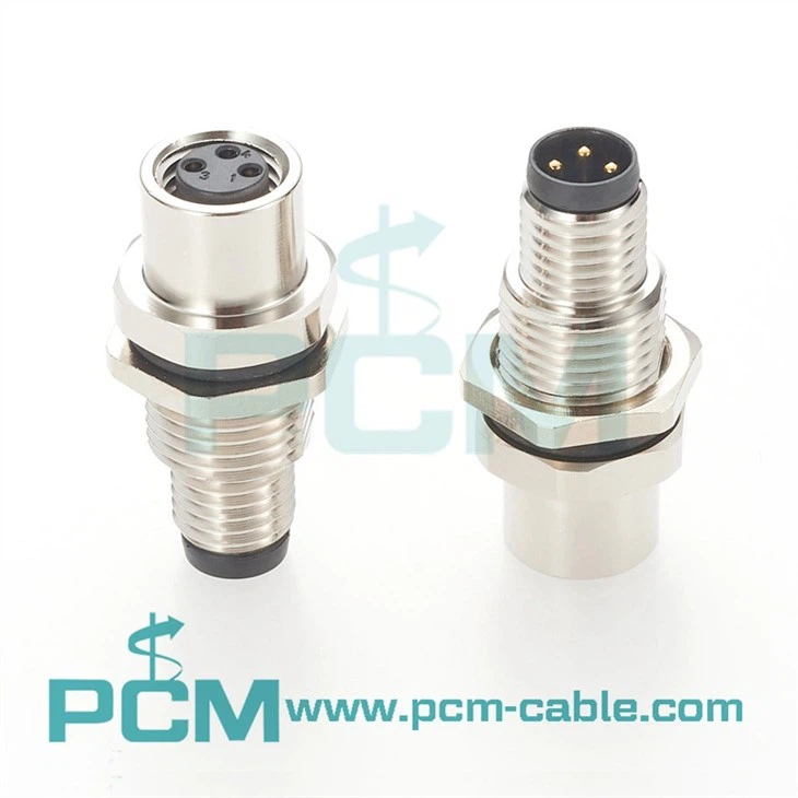 M8 Panel feed-through connector