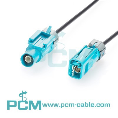 Waterproof Fakra Z Code Txiv neej Rau Poj Niam Extension Cable Rau LVDS Navigation