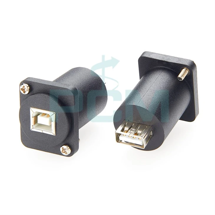 USB B rau A Feedthrough Connectors hauv XLR Plhaub