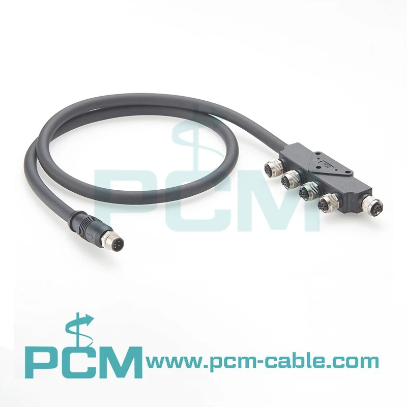 Profinet Power Supply Cable M12 L code splitter Profinet Power Supply Cable M12 L code splitter