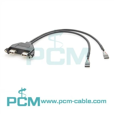 2 Chaw nres nkoj USB tus poj niam qes profile qhov phaj adapter