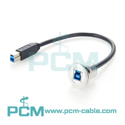USB 3.0 B rau B Coupler Nrog Cable